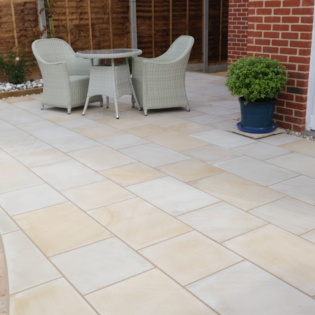 Premiastone Ivory Sandstone Patio with Seating Space