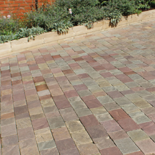 Fossestone Forest Grey, Green and Pink Block Paving