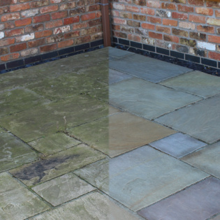 Before And After Paving Using Green-Off Maintenance and Cleaning Product
